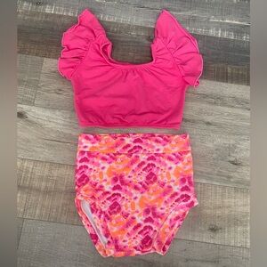Pink & Orange Dance Wear Set Girls 5/6